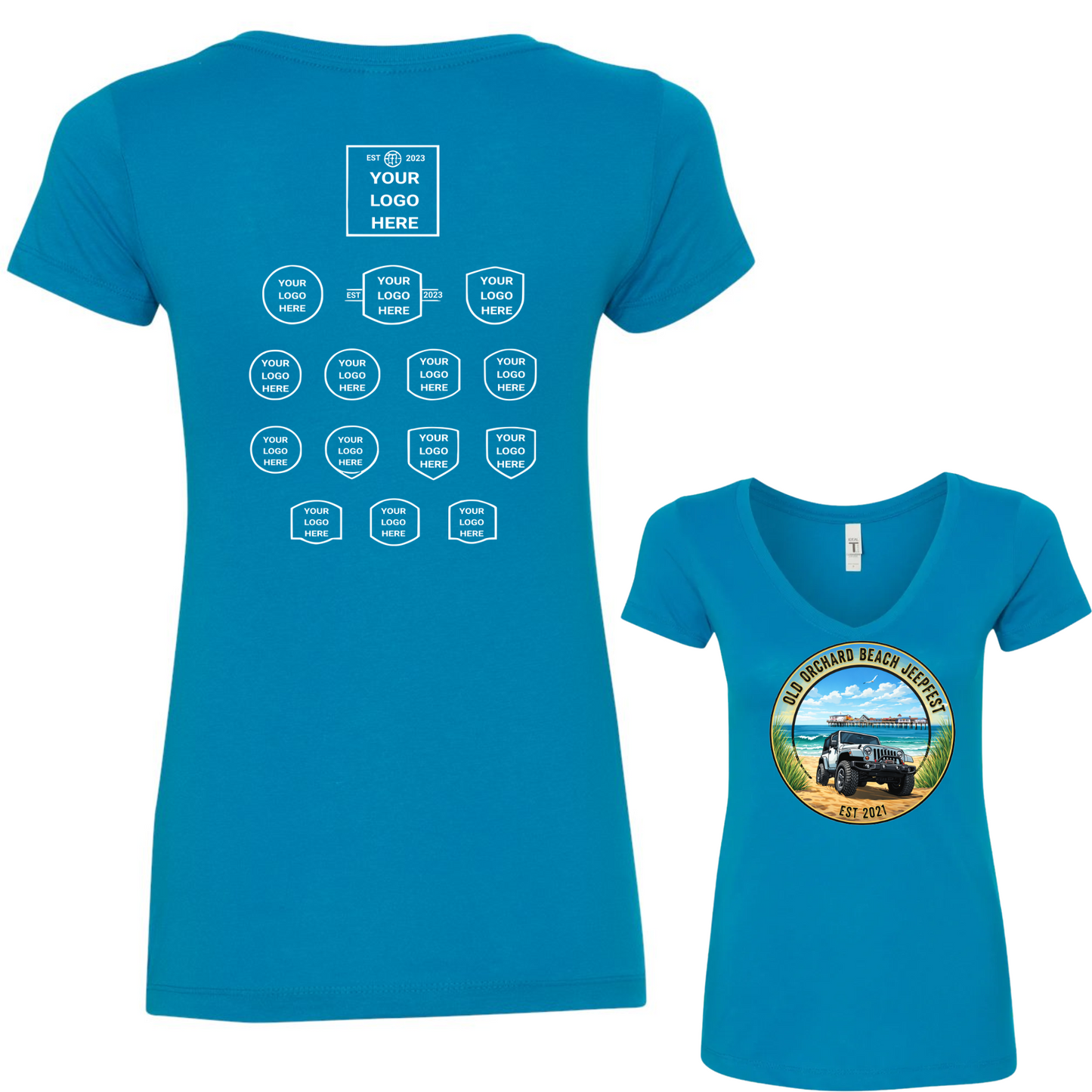 Women's Next Level V-Neck Jeepfest Tee