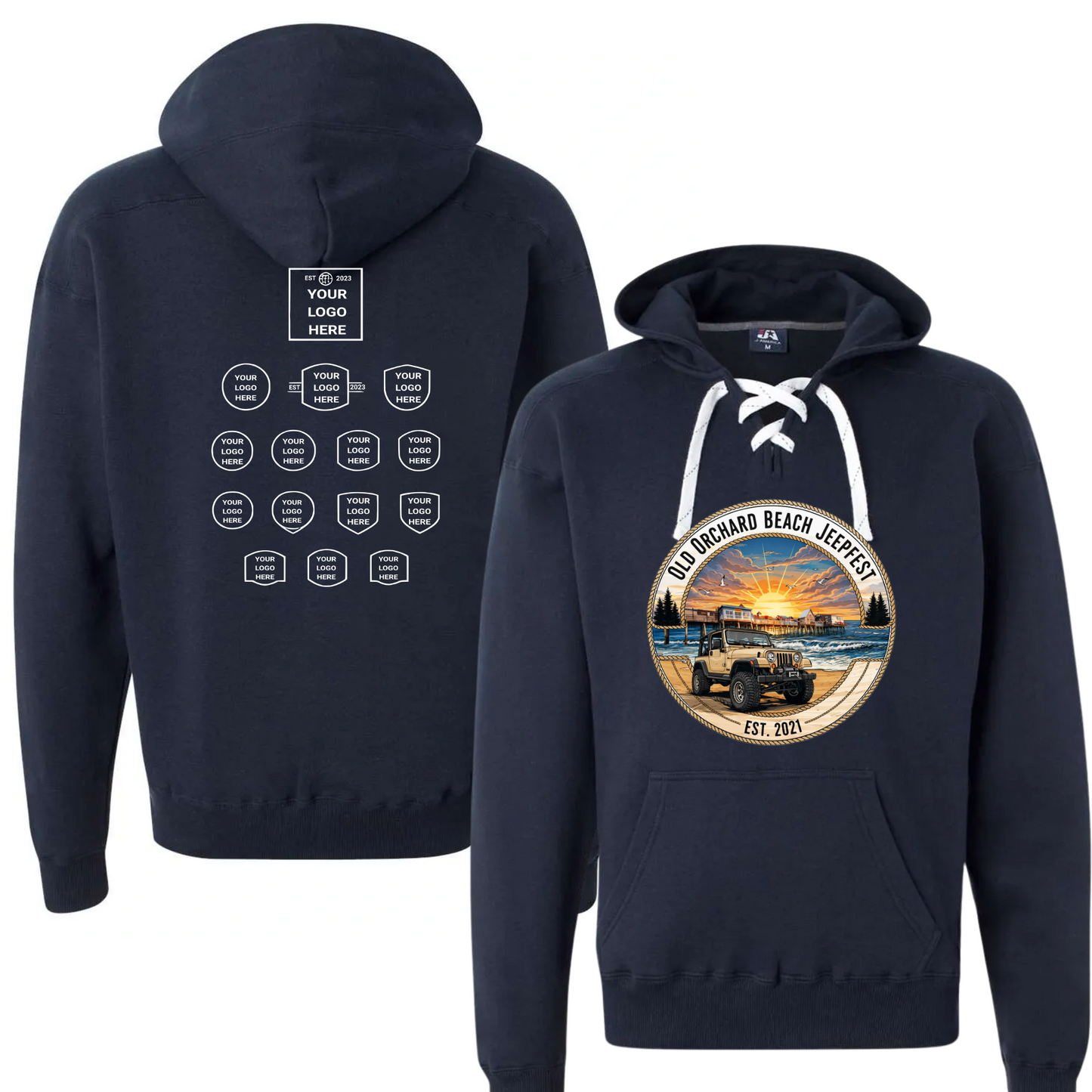 Jeepfest Laced Up Hoodie with Sponsors