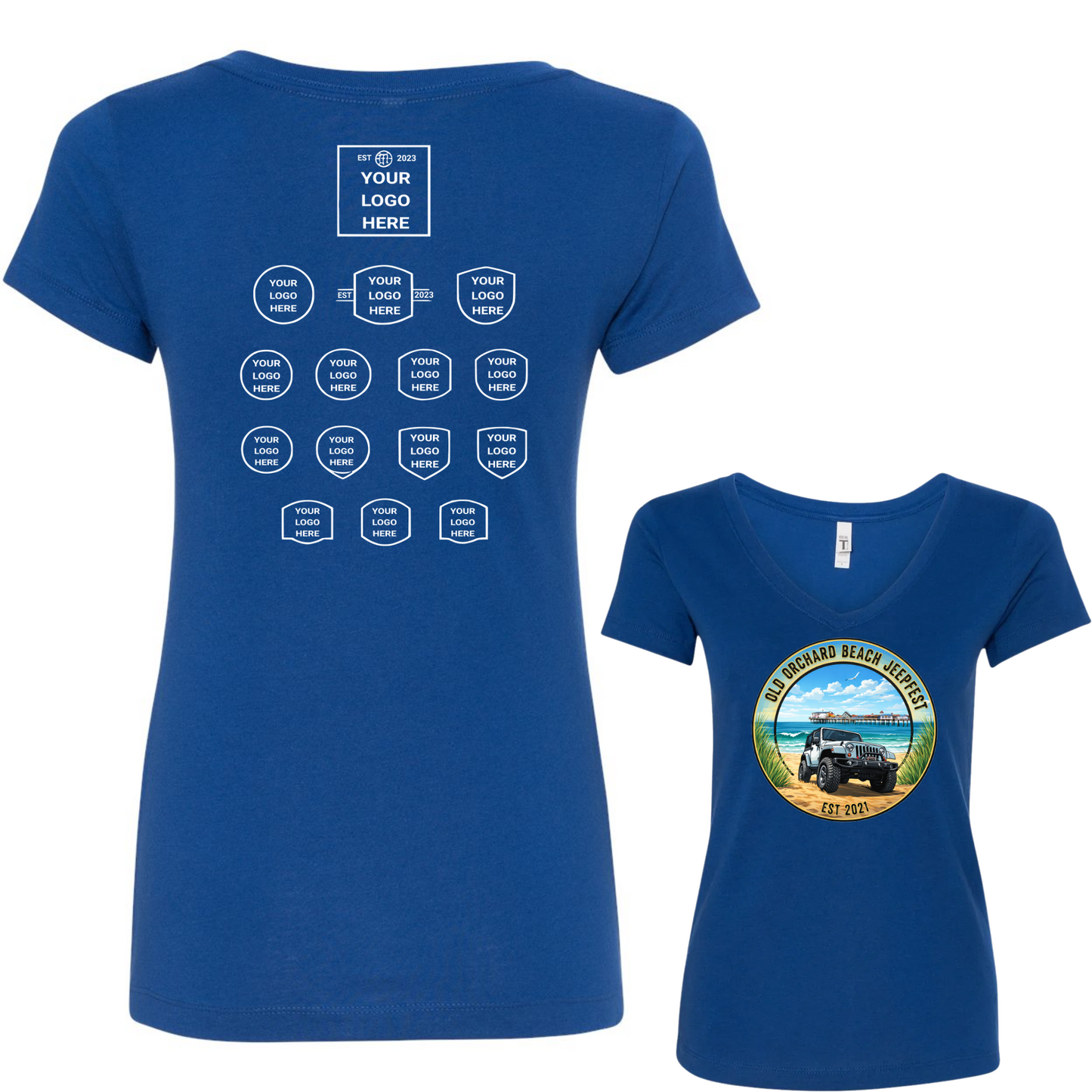 Women's Next Level V-Neck Jeepfest Tee