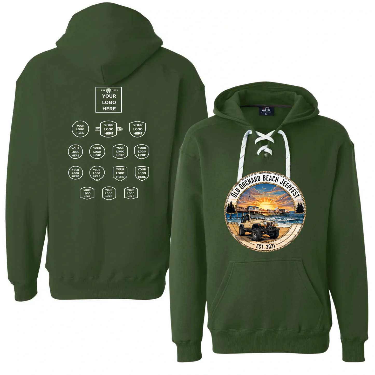 Jeepfest Laced Up Hoodie with Sponsors