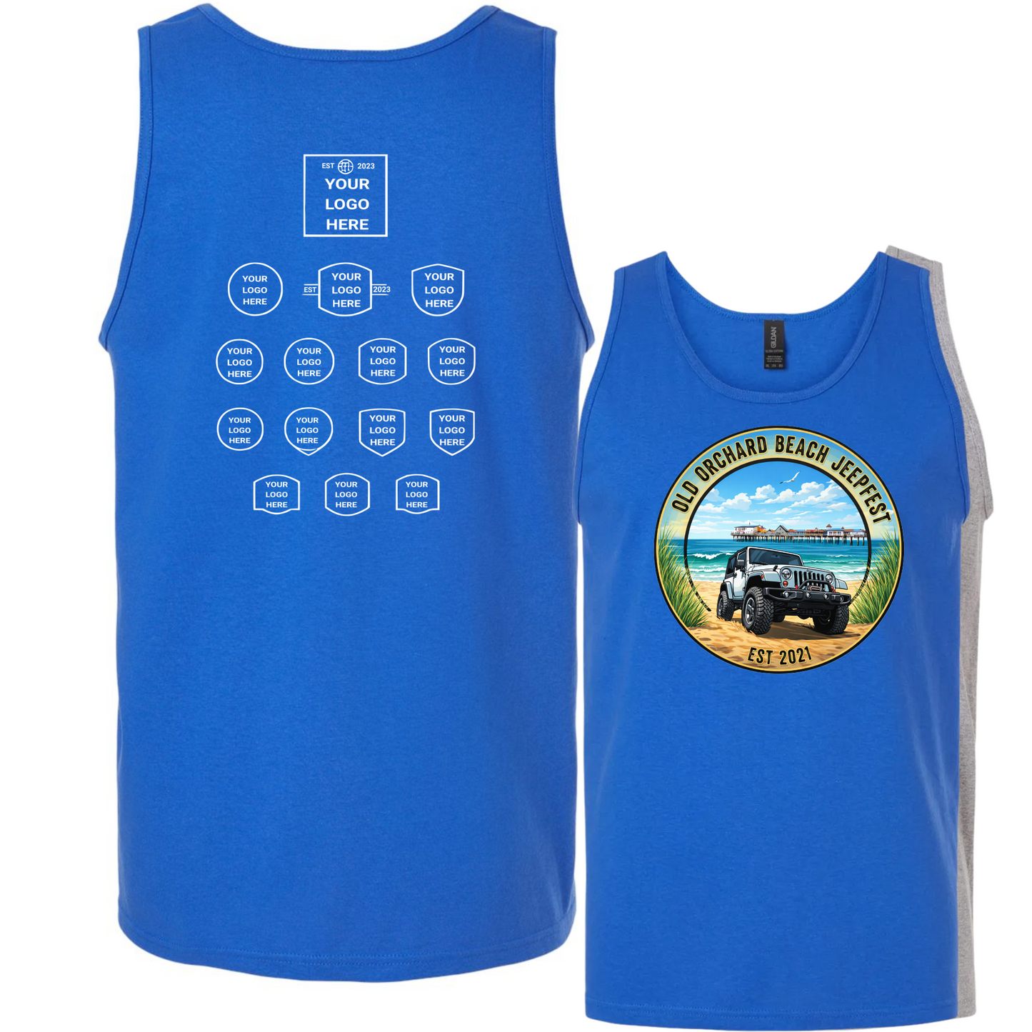 Sponsored Back Jeepfest Unoisex Tank Top