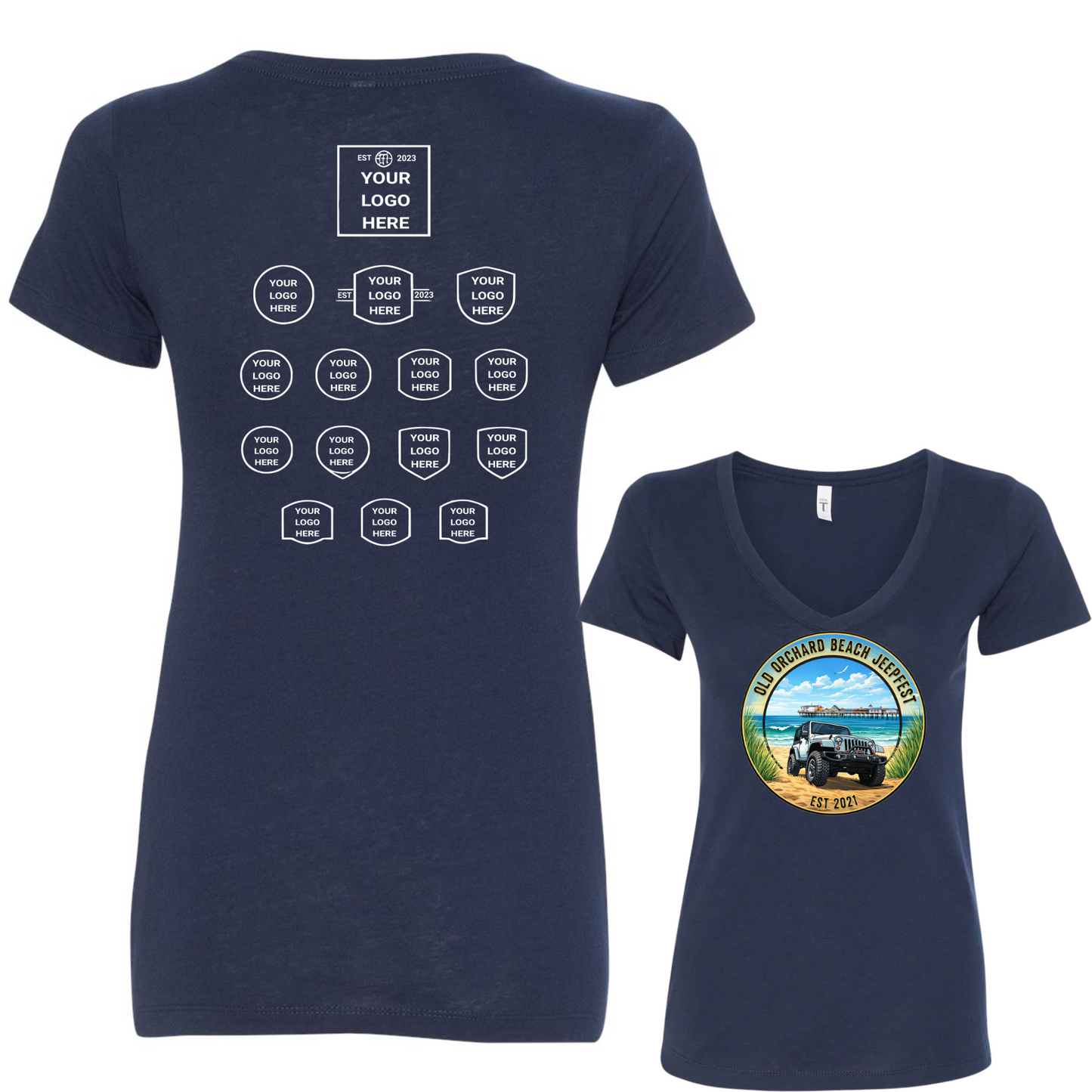 Women's Next Level V-Neck Jeepfest Tee