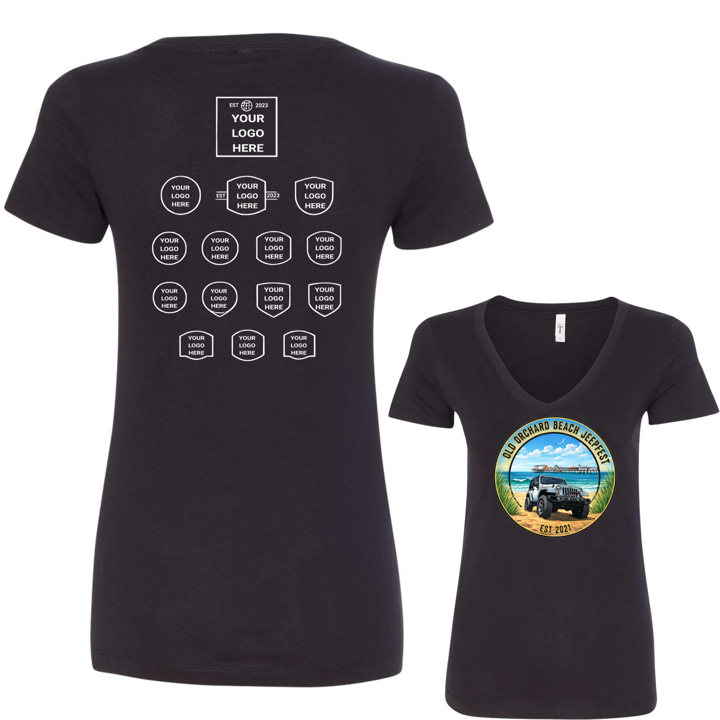 Women's Next Level V-Neck Jeepfest Tee