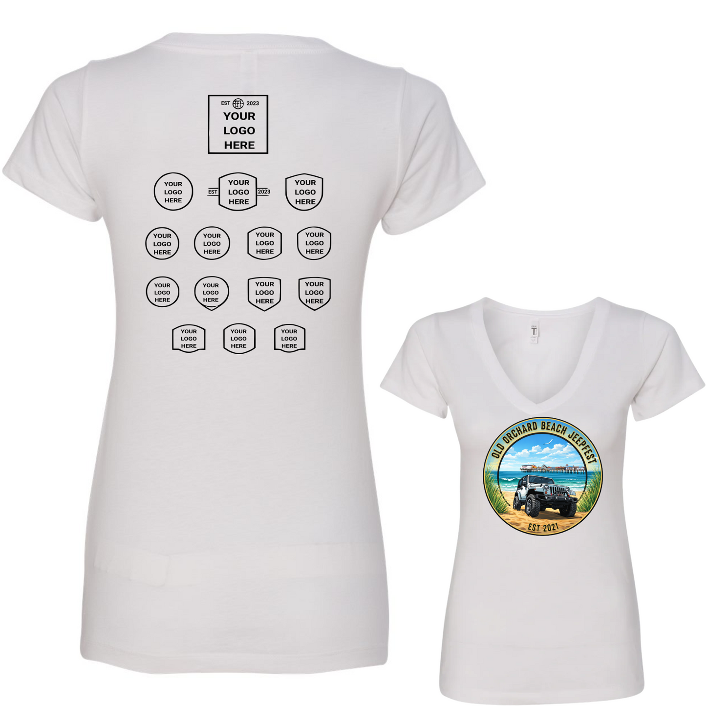 Women's Next Level V-Neck Jeepfest Tee