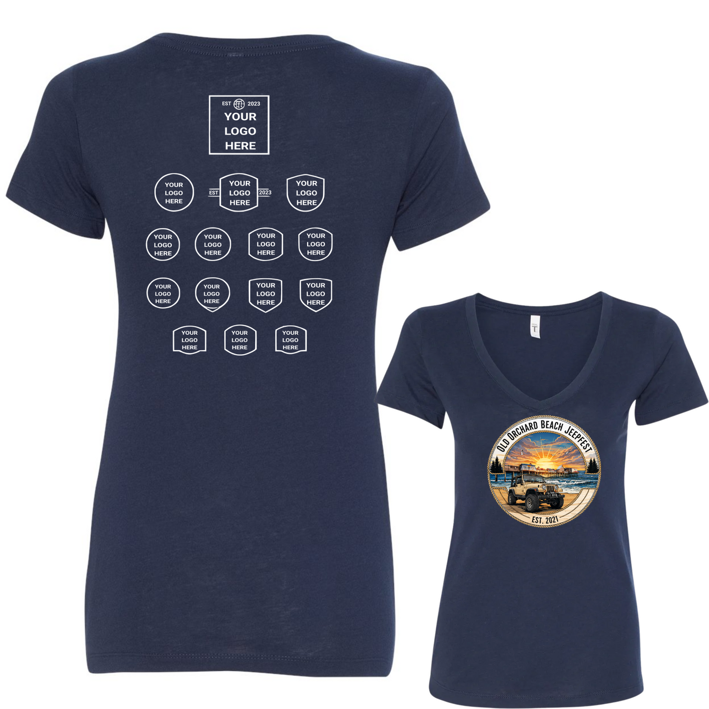 Women's Next Level V-Neck Jeepfest Tee