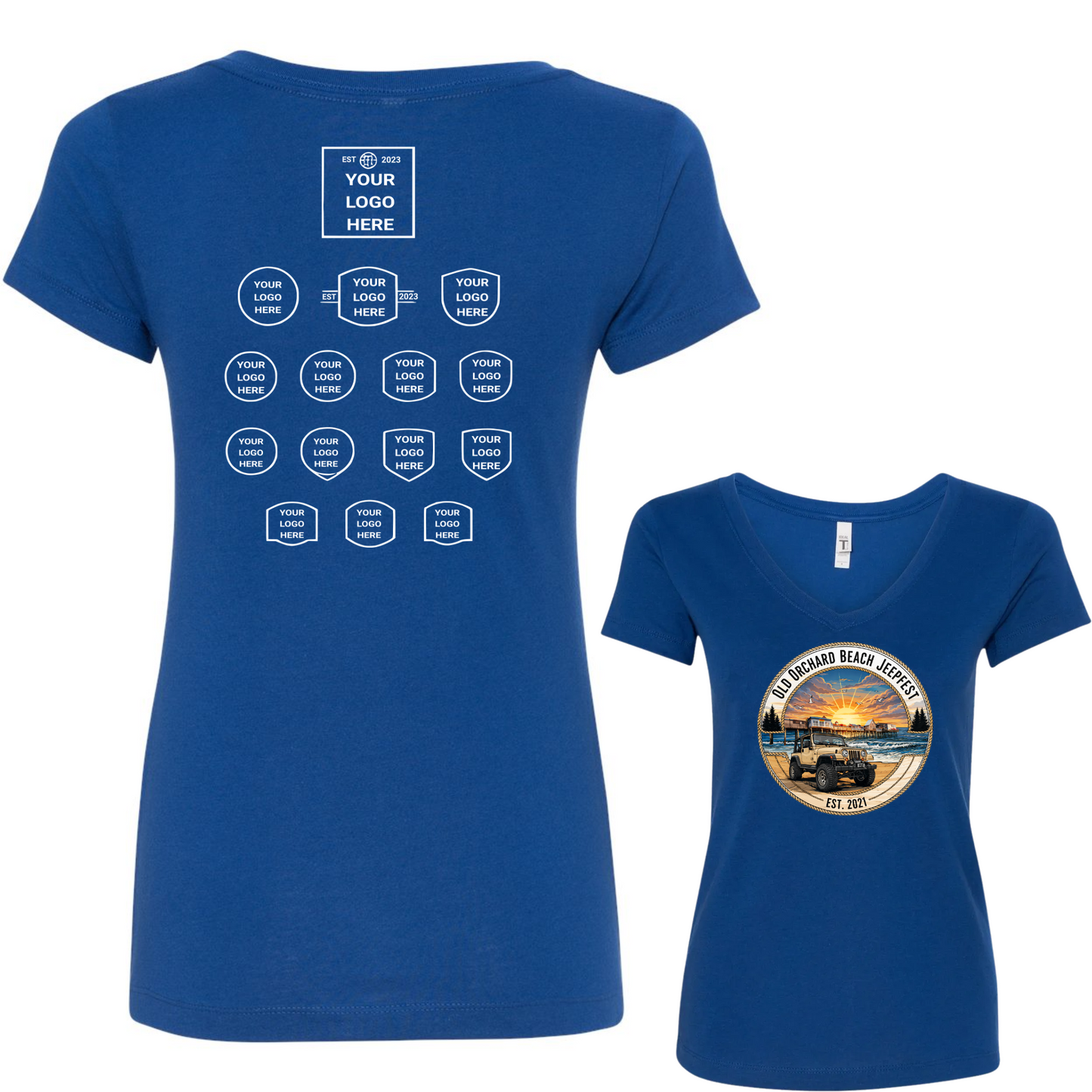 Women's Next Level V-Neck Jeepfest Tee