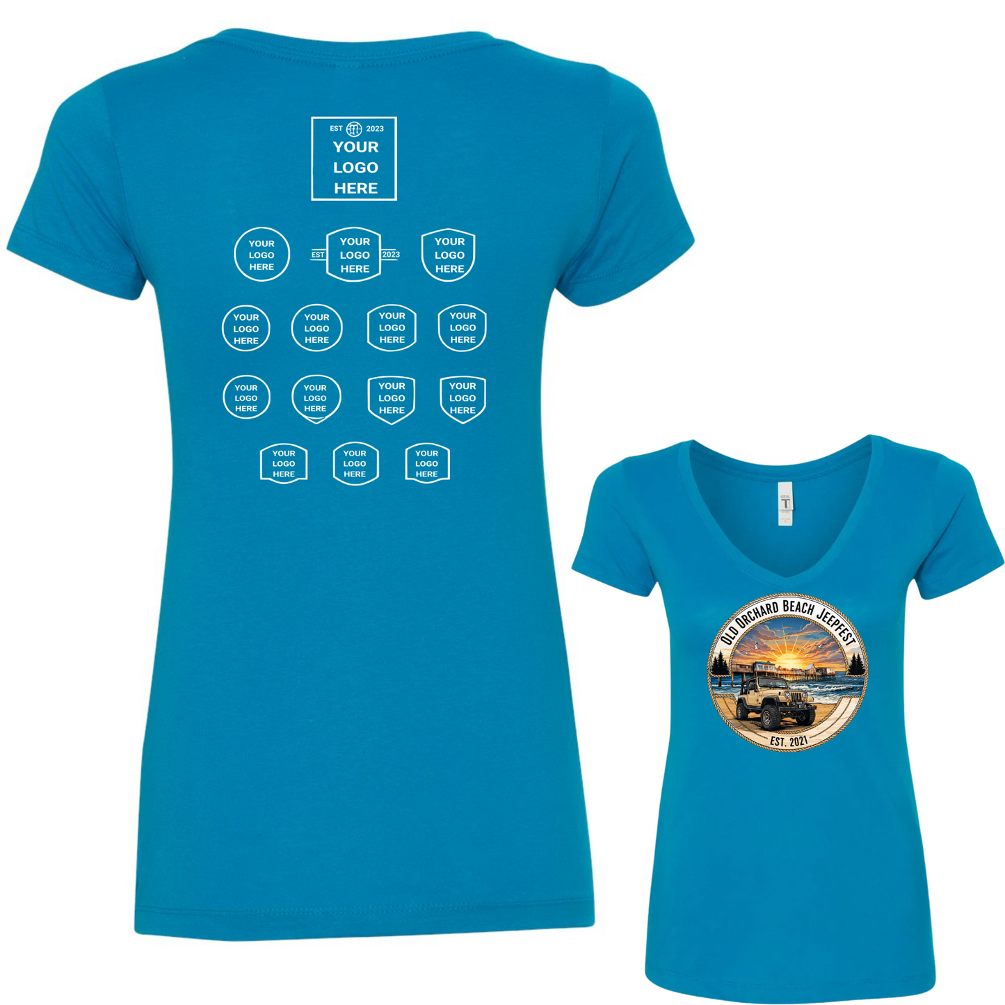 Women's Next Level V-Neck Jeepfest Tee