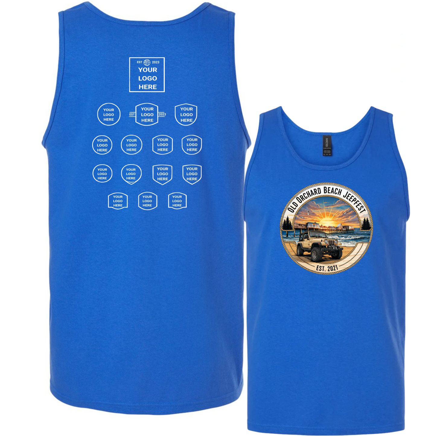 Sponsored Back Jeepfest Unoisex Tank Top