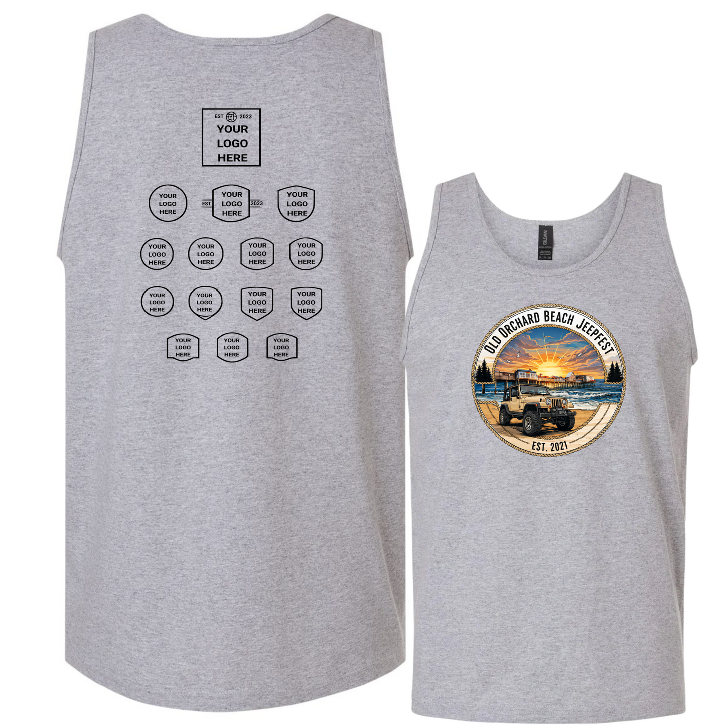 Sponsored Back Jeepfest Unoisex Tank Top