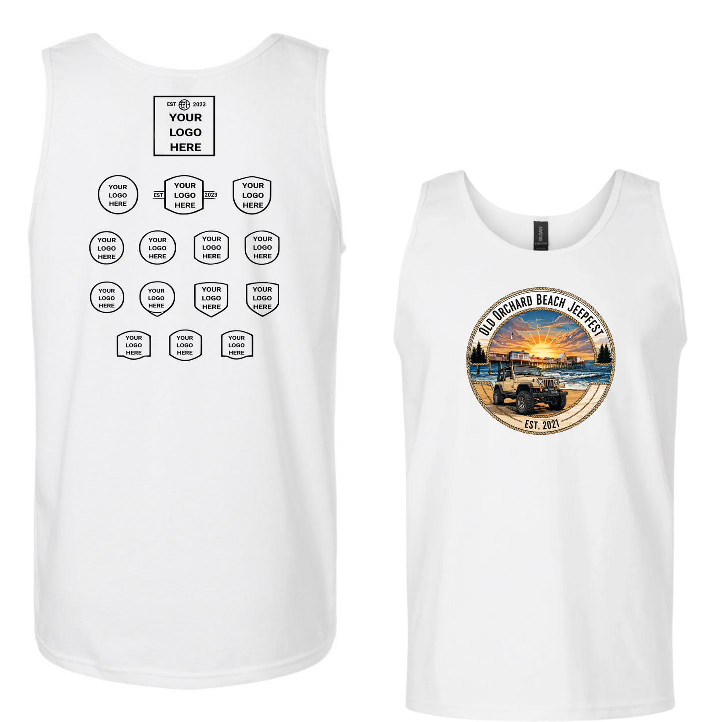 Sponsored Back Jeepfest Unoisex Tank Top